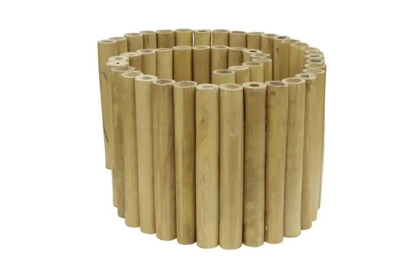 Product image 1 of the product “Bamboo panelling, Apus (yellow-brown) made with flexible stainless steel. Diameter 3-5cm 220x37 cm Height. ”